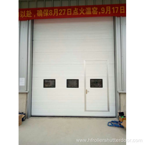 Fire station overhead sectional door